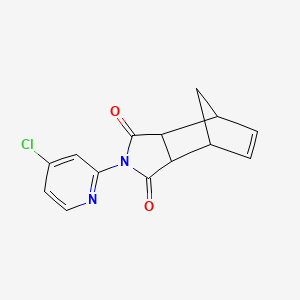 molecular formula C14H11ClN2O2 B5211424 4-(4-chloro-2-pyridinyl)-4-azatricyclo[5.2.1.0~2,6~]dec-8-ene-3,5-dione 