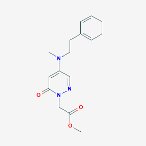 molecular formula C16H19N3O3 B5211454 methyl [4-[methyl(2-phenylethyl)amino]-6-oxo-1(6H)-pyridazinyl]acetate 