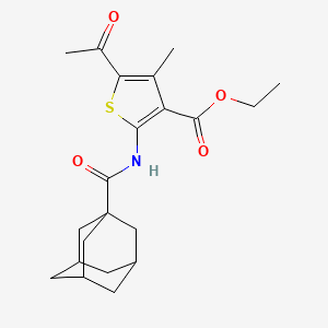 ethyl 5-acetyl-2-[(1-adamantylcarbonyl)amino]-4-methyl-3-thiophenecarboxylate