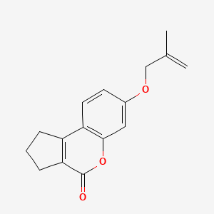 molecular formula C16H16O3 B5211474 7-[(2-methyl-2-propen-1-yl)oxy]-2,3-dihydrocyclopenta[c]chromen-4(1H)-one 