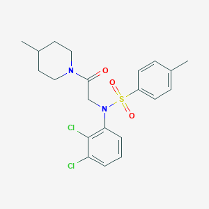 molecular formula C21H24Cl2N2O3S B5211513 N-(2,3-dichlorophenyl)-4-methyl-N-[2-(4-methyl-1-piperidinyl)-2-oxoethyl]benzenesulfonamide 