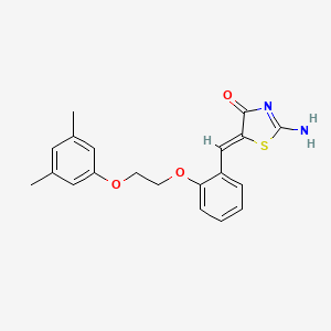 molecular formula C20H20N2O3S B5211539 5-{2-[2-(3,5-dimethylphenoxy)ethoxy]benzylidene}-2-imino-1,3-thiazolidin-4-one 