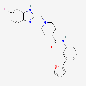 molecular formula C24H23FN4O2 B5211572 1-[(6-fluoro-1H-benzimidazol-2-yl)methyl]-N-[3-(2-furyl)phenyl]-4-piperidinecarboxamide 