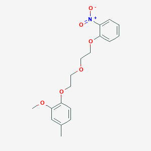 molecular formula C18H21NO6 B5211586 2-methoxy-4-methyl-1-{2-[2-(2-nitrophenoxy)ethoxy]ethoxy}benzene 