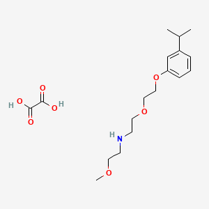 molecular formula C18H29NO7 B5211591 {2-[2-(3-isopropylphenoxy)ethoxy]ethyl}(2-methoxyethyl)amine oxalate 