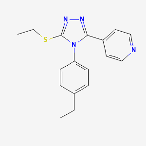 molecular formula C17H18N4S B5211612 4-[4-(4-ethylphenyl)-5-(ethylthio)-4H-1,2,4-triazol-3-yl]pyridine 