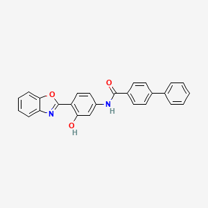 molecular formula C26H18N2O3 B5211630 N-[4-(1,3-benzoxazol-2-yl)-3-hydroxyphenyl]-4-biphenylcarboxamide 