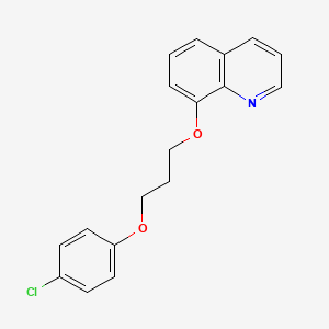 molecular formula C18H16ClNO2 B5211642 8-[3-(4-chlorophenoxy)propoxy]quinoline 