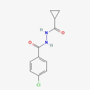 molecular formula C11H11ClN2O2 B5211688 4-chloro-N'-(cyclopropylcarbonyl)benzohydrazide 