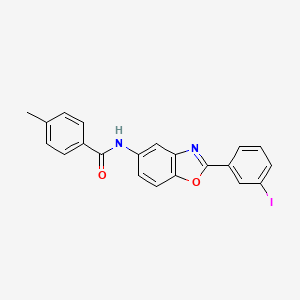 molecular formula C21H15IN2O2 B5211724 N-[2-(3-iodophenyl)-1,3-benzoxazol-5-yl]-4-methylbenzamide 