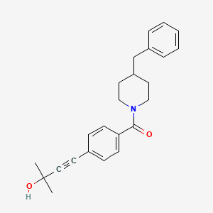 molecular formula C24H27NO2 B5211732 4-{4-[(4-benzyl-1-piperidinyl)carbonyl]phenyl}-2-methyl-3-butyn-2-ol 