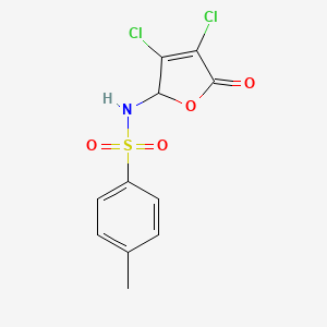 molecular formula C11H9Cl2NO4S B5211760 N-(3,4-dichloro-5-oxo-2,5-dihydro-2-furanyl)-4-methylbenzenesulfonamide 