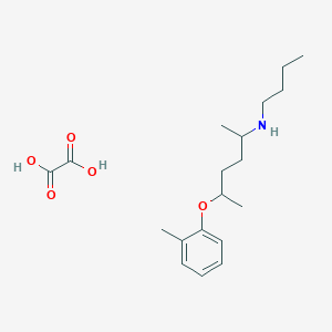 molecular formula C19H31NO5 B5211765 N-butyl-5-(2-methylphenoxy)-2-hexanamine oxalate 