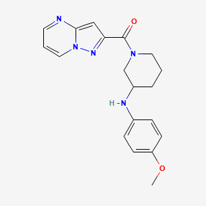 molecular formula C19H21N5O2 B5211777 N-(4-methoxyphenyl)-1-(pyrazolo[1,5-a]pyrimidin-2-ylcarbonyl)-3-piperidinamine 