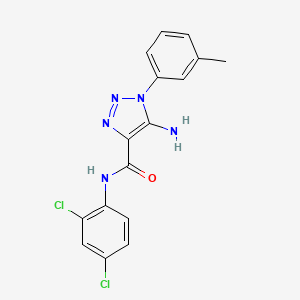 molecular formula C16H13Cl2N5O B5211784 5-amino-N-(2,4-dichlorophenyl)-1-(3-methylphenyl)-1H-1,2,3-triazole-4-carboxamide 