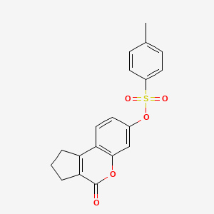 molecular formula C19H16O5S B5211786 4-氧代-1,2,3,4-四氢环戊[c]色烯-7-基-4-甲苯磺酸酯 