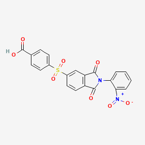 molecular formula C21H12N2O8S B5211799 4-{[2-(2-nitrophenyl)-1,3-dioxo-2,3-dihydro-1H-isoindol-5-yl]sulfonyl}benzoic acid CAS No. 5746-53-2