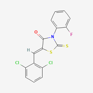 molecular formula C16H8Cl2FNOS2 B5211815 5-(2,6-dichlorobenzylidene)-3-(2-fluorophenyl)-2-thioxo-1,3-thiazolidin-4-one 