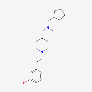 molecular formula C21H33FN2 B5211822 (cyclopentylmethyl)({1-[2-(3-fluorophenyl)ethyl]-4-piperidinyl}methyl)methylamine 