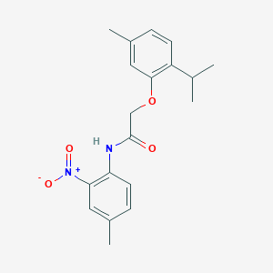 molecular formula C19H22N2O4 B5211849 2-(2-isopropyl-5-methylphenoxy)-N-(4-methyl-2-nitrophenyl)acetamide 