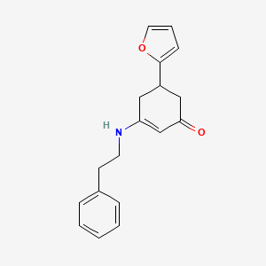 molecular formula C18H19NO2 B5211850 5-(2-furyl)-3-[(2-phenylethyl)amino]-2-cyclohexen-1-one 