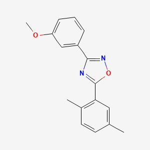 molecular formula C17H16N2O2 B5211972 5-(2,5-dimethylphenyl)-3-(3-methoxyphenyl)-1,2,4-oxadiazole 