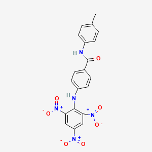 molecular formula C20H15N5O7 B5211988 N-(4-methylphenyl)-4-[(2,4,6-trinitrophenyl)amino]benzamide 