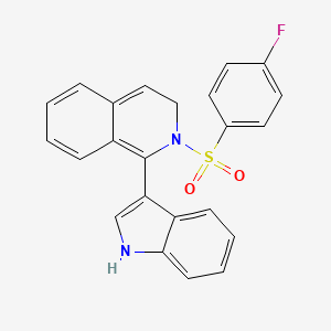 molecular formula C23H17FN2O2S B5212008 2-[(4-fluorophenyl)sulfonyl]-1-(1H-indol-3-yl)-2,3-dihydroisoquinoline 