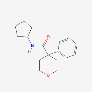 molecular formula C17H23NO2 B5212012 N-cyclopentyl-4-phenyltetrahydro-2H-pyran-4-carboxamide 