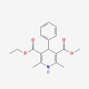 molecular formula C18H21NO4 B5212021 ethyl methyl 2,6-dimethyl-4-phenyl-1,4-dihydro-3,5-pyridinedicarboxylate 