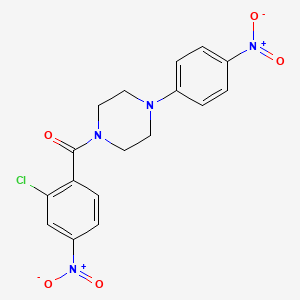 molecular formula C17H15ClN4O5 B5212067 1-(2-chloro-4-nitrobenzoyl)-4-(4-nitrophenyl)piperazine 