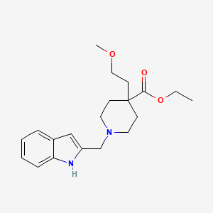 molecular formula C20H28N2O3 B5212075 ethyl 1-(1H-indol-2-ylmethyl)-4-(2-methoxyethyl)-4-piperidinecarboxylate 