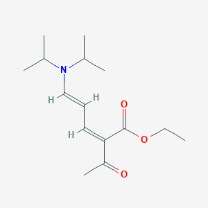 molecular formula C15H25NO3 B5212087 ethyl 2-acetyl-5-(diisopropylamino)-2,4-pentadienoate 