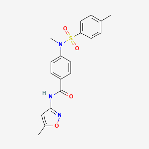 molecular formula C19H19N3O4S B5212088 N-(5-methyl-3-isoxazolyl)-4-{methyl[(4-methylphenyl)sulfonyl]amino}benzamide 