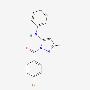 molecular formula C17H14BrN3O B5212115 1-(4-bromobenzoyl)-3-methyl-N-phenyl-1H-pyrazol-5-amine 
