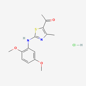 molecular formula C14H17ClN2O3S B5212134 1-{2-[(2,5-dimethoxyphenyl)amino]-4-methyl-1,3-thiazol-5-yl}ethanone hydrochloride 