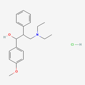 molecular formula C20H28ClNO2 B5212225 3-(diethylamino)-1-(4-methoxyphenyl)-2-phenyl-1-propanol hydrochloride 
