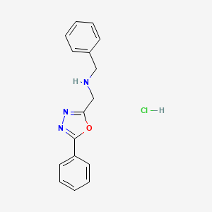 1-phenyl-N-[(5-phenyl-1,3,4-oxadiazol-2-yl)methyl]methanamine hydrochloride