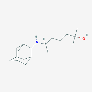 molecular formula C18H33NO B5212274 6-(2-adamantylamino)-2-methyl-2-heptanol 