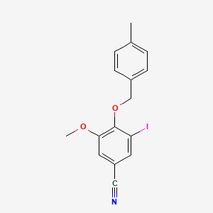 molecular formula C16H14INO2 B5212289 3-iodo-5-methoxy-4-[(4-methylbenzyl)oxy]benzonitrile 