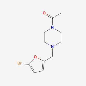 molecular formula C11H15BrN2O2 B5212297 1-acetyl-4-[(5-bromo-2-furyl)methyl]piperazine 