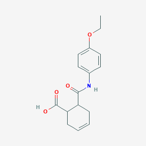 molecular formula C16H19NO4 B5212304 6-{[(4-ethoxyphenyl)amino]carbonyl}-3-cyclohexene-1-carboxylic acid 