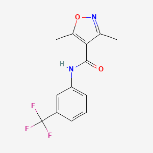 molecular formula C13H11F3N2O2 B5212358 3,5-dimethyl-N-[3-(trifluoromethyl)phenyl]-4-isoxazolecarboxamide 