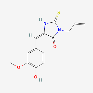 molecular formula C14H14N2O3S B5212372 3-allyl-5-(4-hydroxy-3-methoxybenzylidene)-2-mercapto-3,5-dihydro-4H-imidazol-4-one 