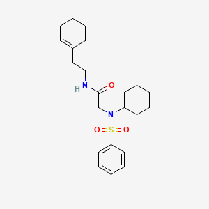 molecular formula C23H34N2O3S B5212398 N~1~-[2-(1-cyclohexen-1-yl)ethyl]-N~2~-cyclohexyl-N~2~-[(4-methylphenyl)sulfonyl]glycinamide 