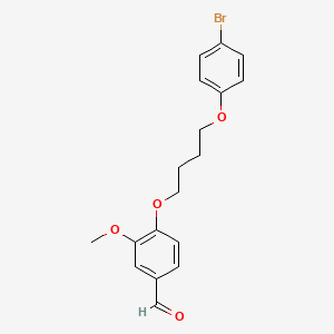 molecular formula C18H19BrO4 B5212476 4-[4-(4-bromophenoxy)butoxy]-3-methoxybenzaldehyde 