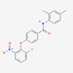 molecular formula C21H17ClN2O4 B5212497 4-(2-chloro-6-nitrophenoxy)-N-(2,4-dimethylphenyl)benzamide 