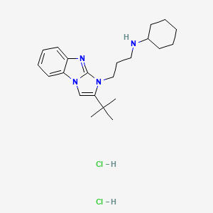 molecular formula C22H34Cl2N4 B5212503 N-[3-(2-tert-butyl-1H-imidazo[1,2-a]benzimidazol-1-yl)propyl]cyclohexanamine dihydrochloride 