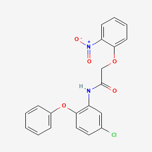 molecular formula C20H15ClN2O5 B5212507 N-(5-chloro-2-phenoxyphenyl)-2-(2-nitrophenoxy)acetamide 