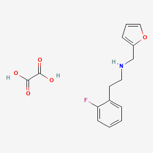 molecular formula C15H16FNO5 B5212517 [2-(2-fluorophenyl)ethyl](2-furylmethyl)amine oxalate 